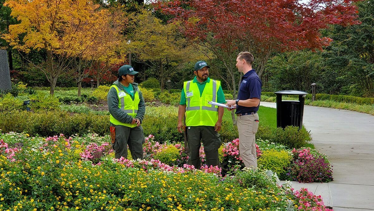 Manager giving worker tips